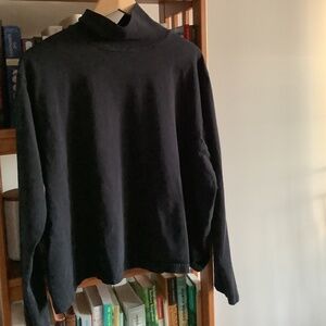 Wol Hide Boxy Turtleneck in Black
